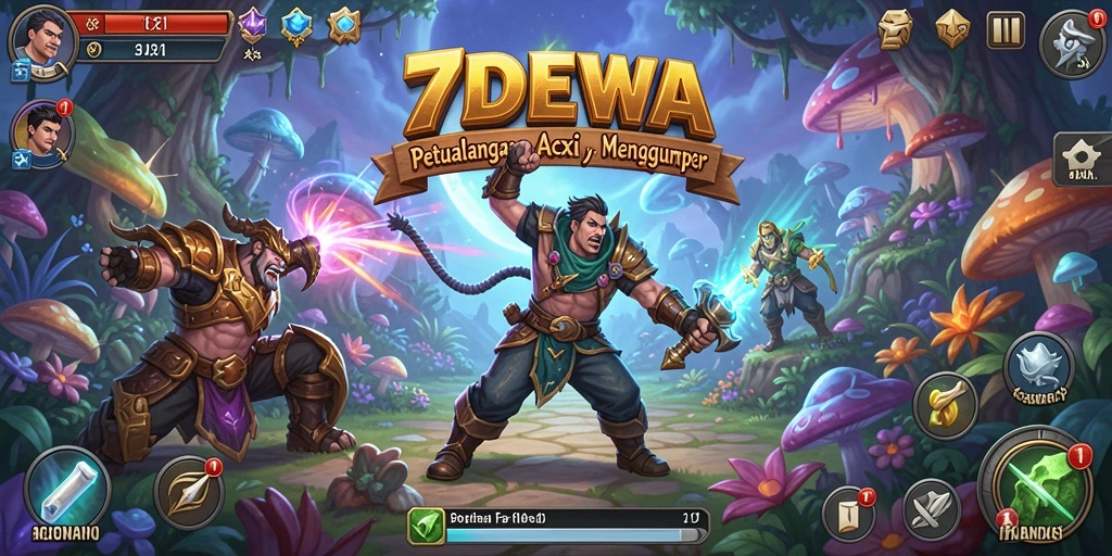 Tangkapan layar utama menunjukkan aksi seru dalam petualangan ARPG.