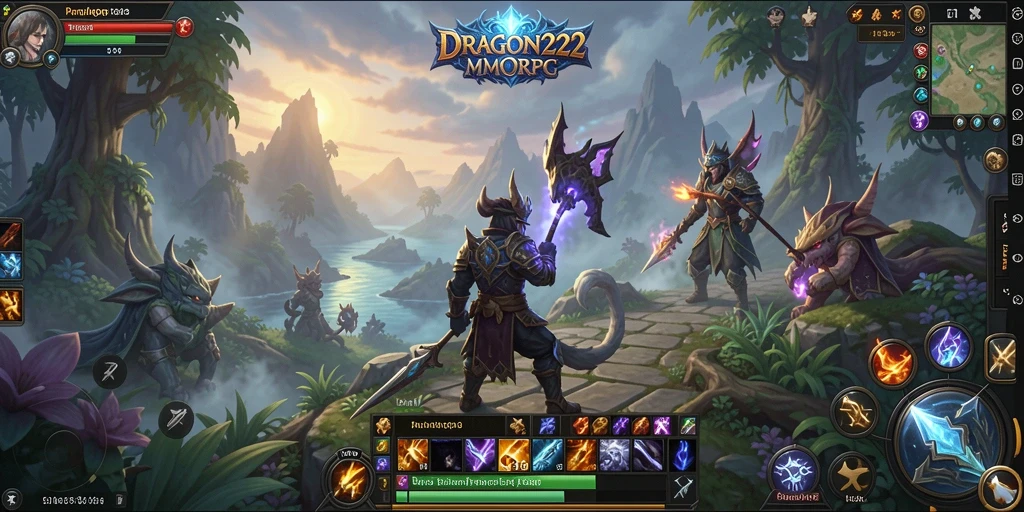 Screenshot utama <strong>DRAGON222</strong> menampilkan aksi dinamis dan grafis menawan dalam MMO.
