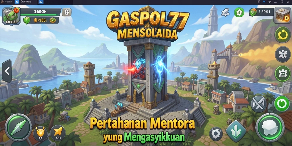 Tampilan gameplay seru dari GASPOL77 dalam pertempuran Tower Defense.