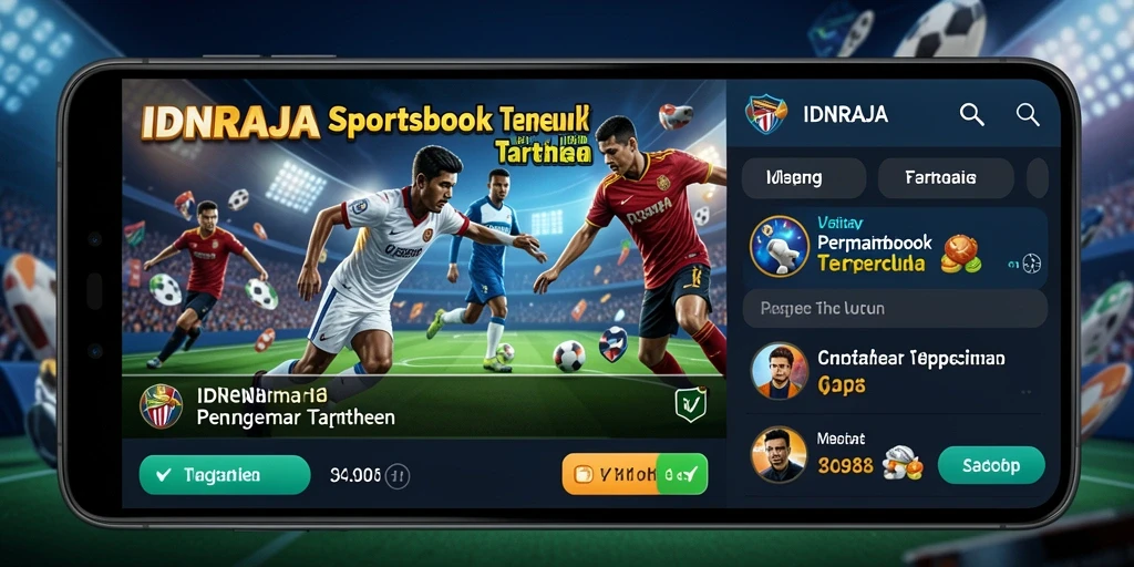 Tampilan permainan IDNRAJA dengan fitur Sportsbook yang menarik.