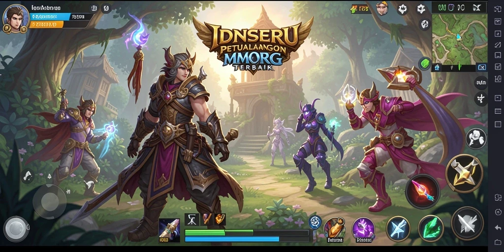 Tampilan menarik dari gameplay MMORPG IDNSERU dengan karakter beraksi.