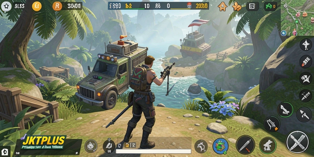 Gameplay menarik dari JKTPLUS di dunia terbuka yang luas.