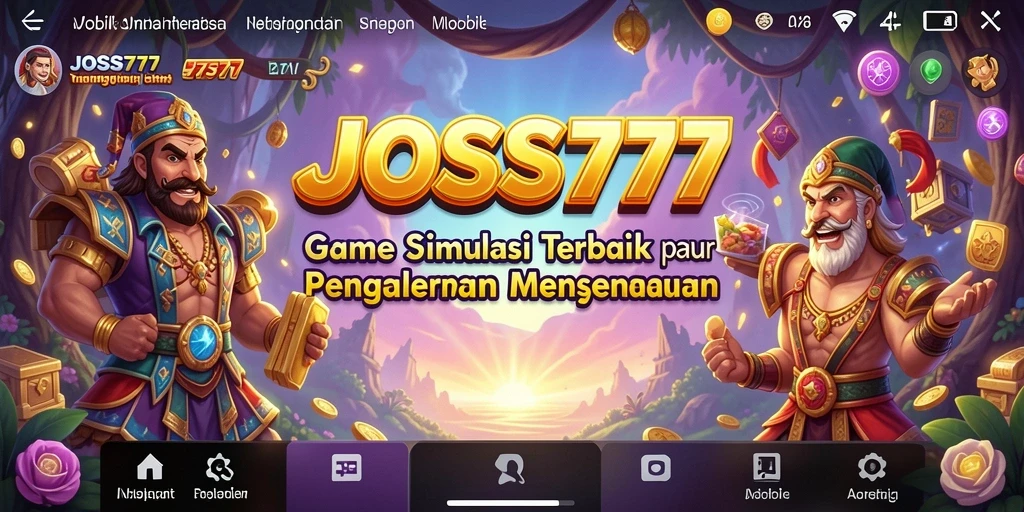 Tampilan screenshot JOSS777 menunjukkan gameplay simulasi yang mendalam.