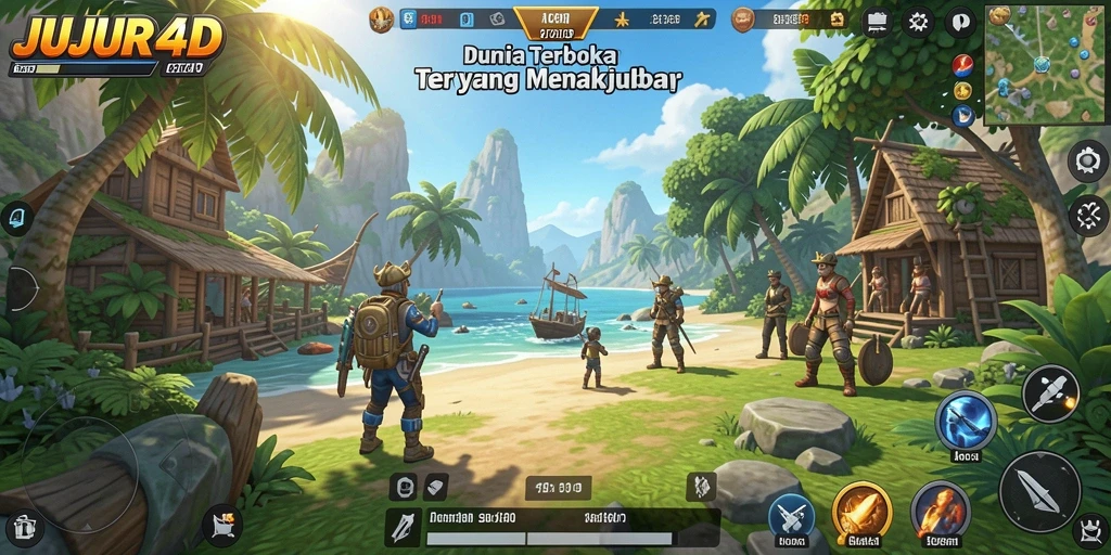 Tampilan menakjubkan dari gameplay Open World JUJUR4D.