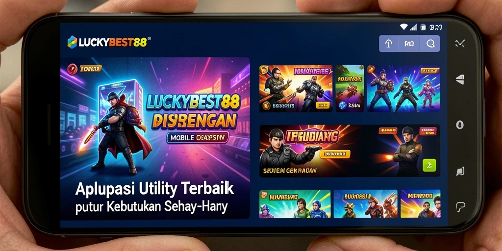Tampilan screenshot utama LUCKYBEST88 dengan berbagai fitur Utility.
