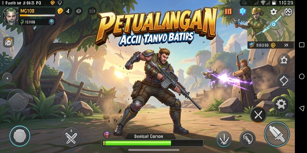 Tangkapan layar gameplay MG108 dengan aksi menegangkan dan grafis yang menarik.