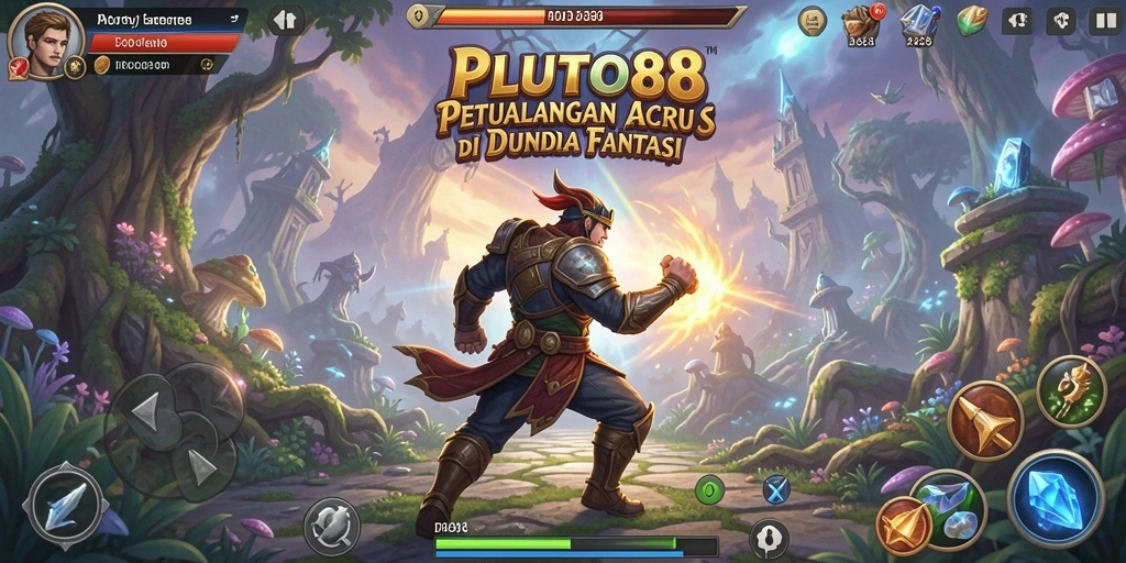 Screenshot gameplay seru PLUTO88 menampilkan aksi pertarungan yang mendebarkan.