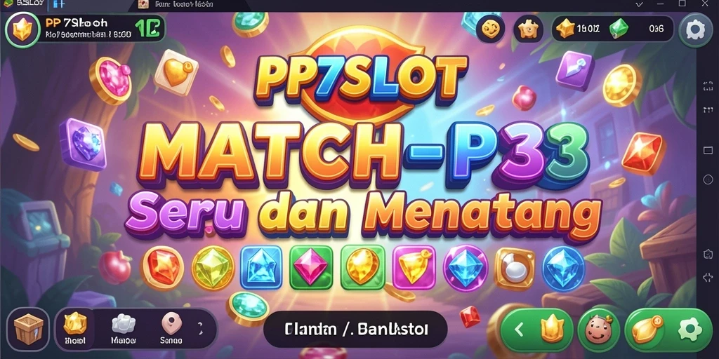 Screenshot gameplay PP7SLOT yang menunjukkan aksi Match-3 yang seru.