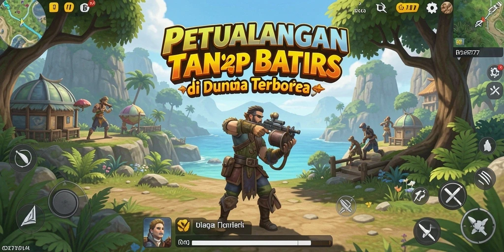 Screenshot gameplay Open World yang menunjukkan petualangan seru di RR777.