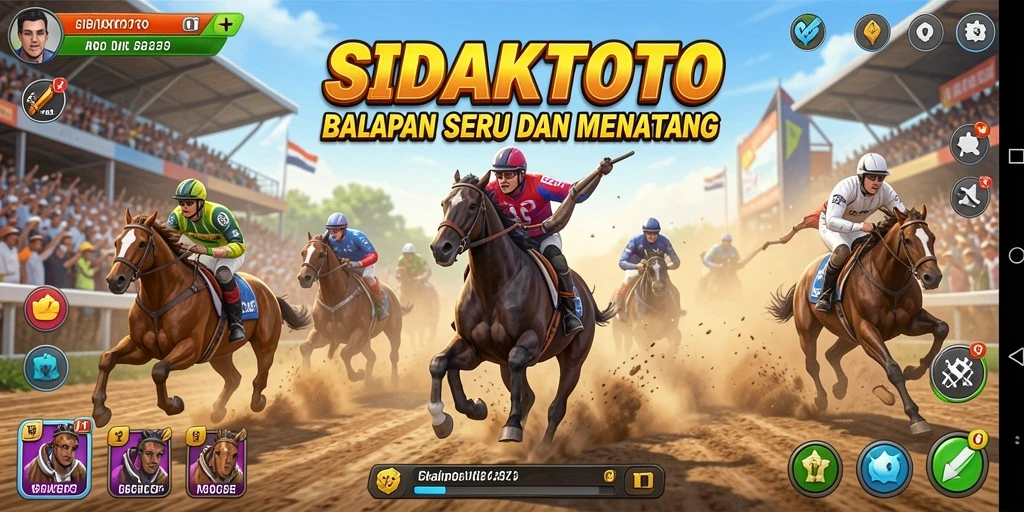 Tampilan menarik dari gameplay balapan di SIDAKTOTO.