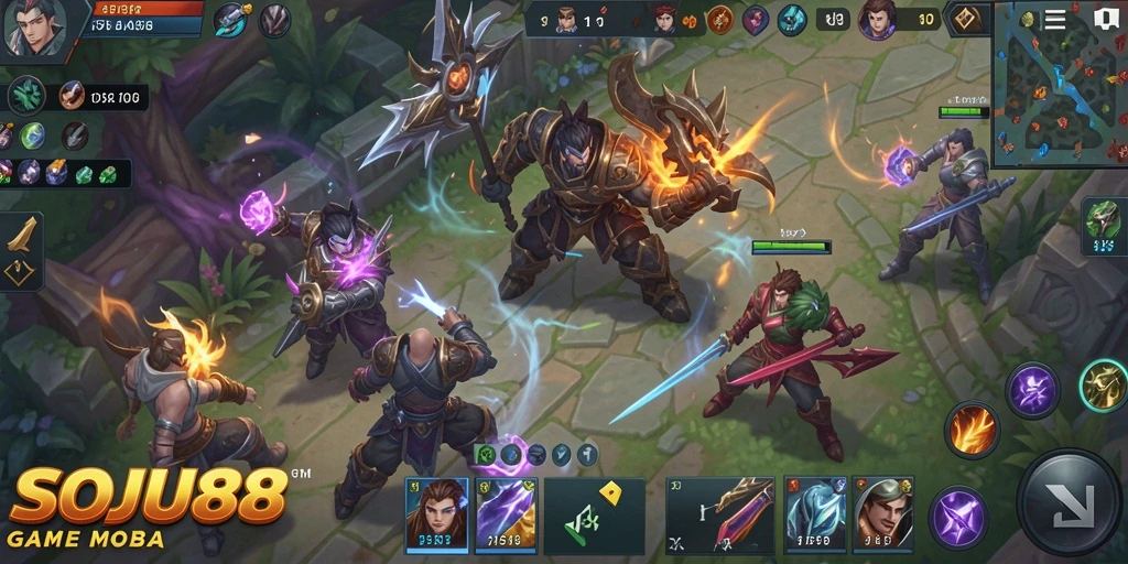 Gameplay seru dan intens dari SOJU88 di arena pertarungan.