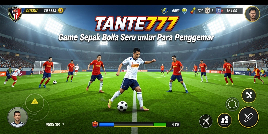 Tampilan gameplay menegangkan di lapangan sepak bola di TANTE777.
