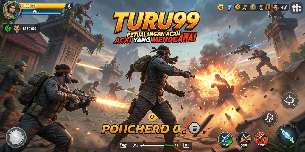 Tampilan aksi seru dalam gameplay TURU99 yang mendebarkan.