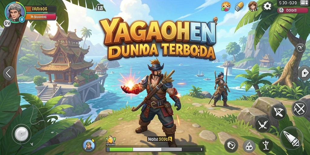 Tampilan utama gameplay YAGAOHEN yang menampilkan dunia terbuka yang menakjubkan.